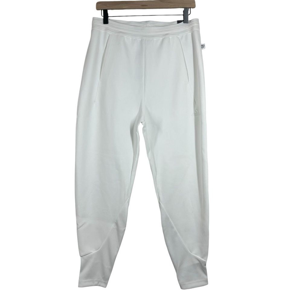 New Adidas Women’s ZNE Multi Sport Sweatpants High Rise White Size Medium